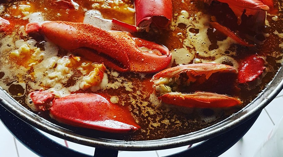 Lobster with rice
