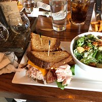 Turkey bacon club and salad!