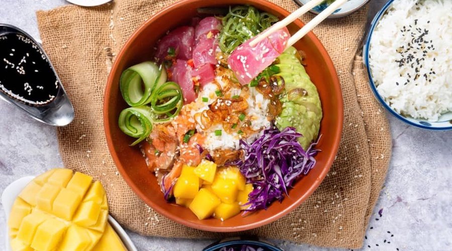 Spicy Tuna & Salmon Poke Bowl