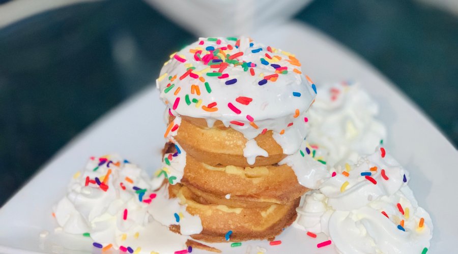 Birthday cake waffle 