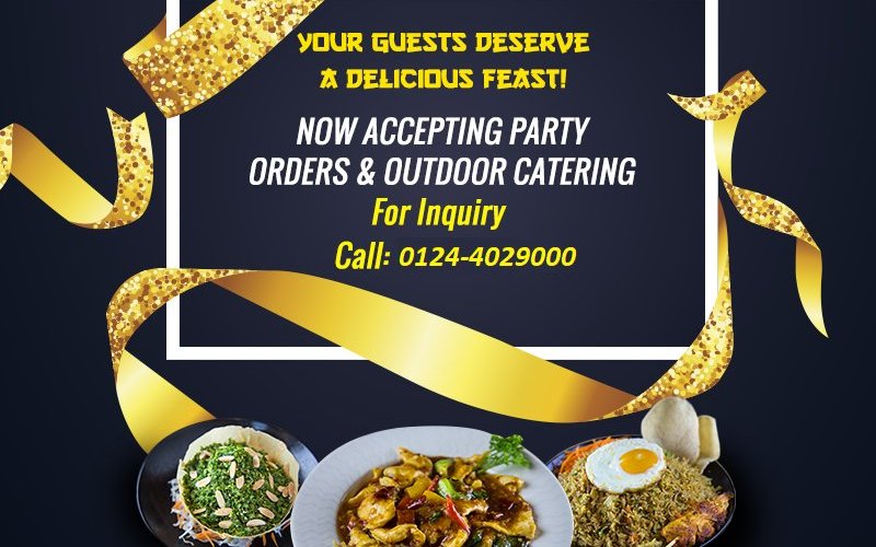 Treat the guests at your special event with nothing but the best of Asian flavours. To find out more about our Catering Services, Call us at 0124-4029000  Visit- R-314, 3rd Floor, Ambience Mall, Gurgaon.