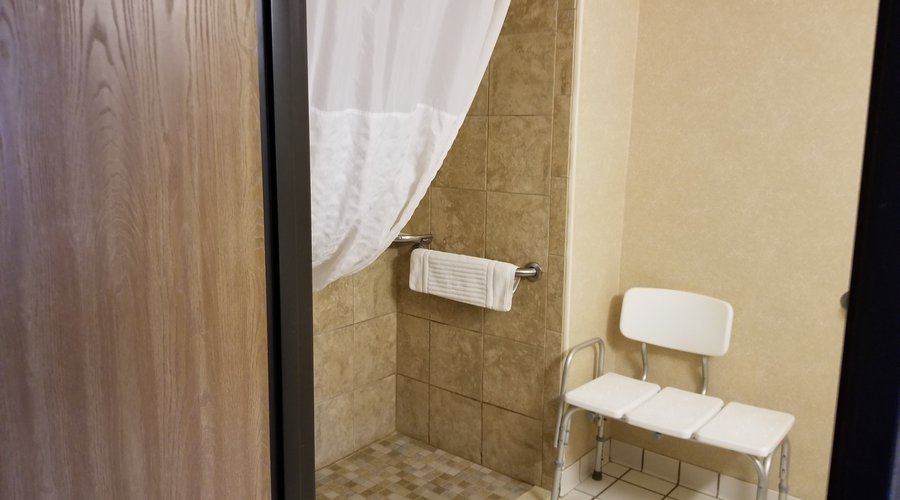 Handicapped room with walk in shower