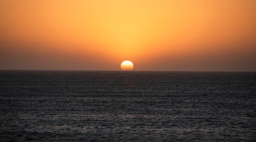 Sunset view from our Beach Houses and Waterfront Chalets.