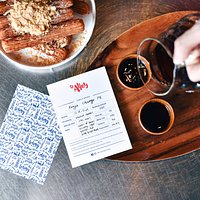 Filter coffee on V60 and a serving of made-to-order churros, with a choice of dip and side of your selection.