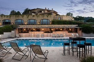 Altarocca Wine Resort in Orvieto, image may contain: Villa, Chair, Hotel, Pool