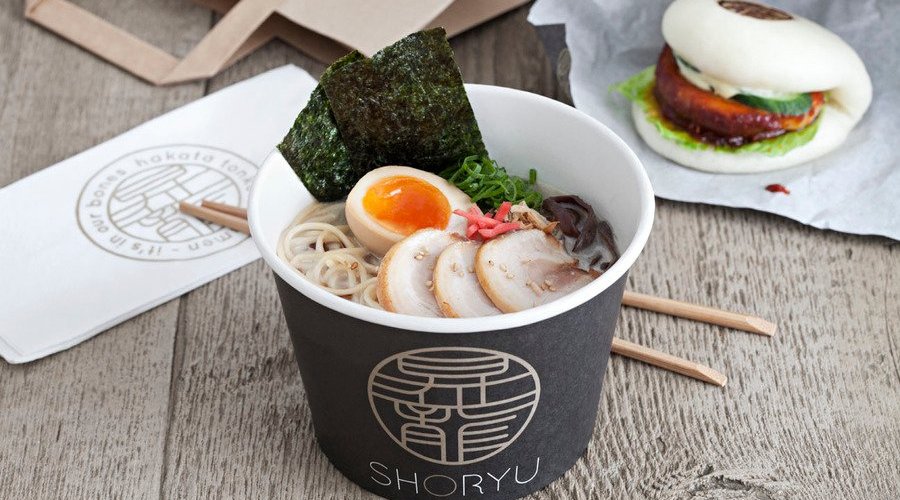 Takeaway ramen and bun