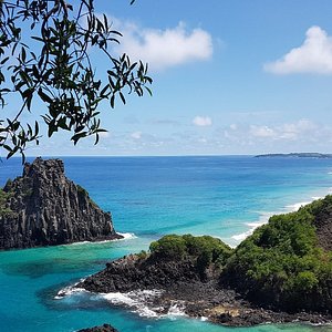 Conceicao Beach, Fernando De Noronha Island Brazil with the Famous Peak  Hill (Morro Do Pico) Stock Image - Image of peak, middle: 210634529