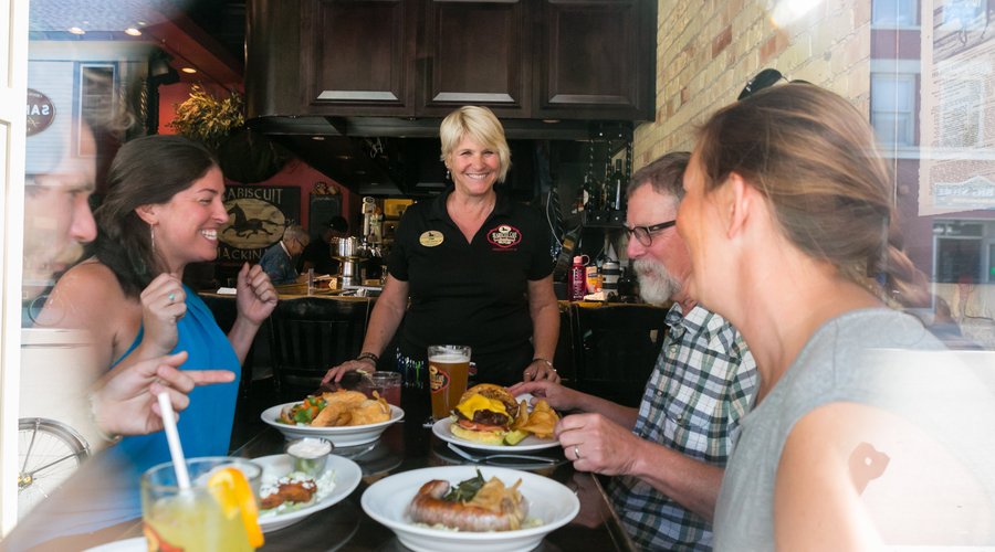 Breakfast, lunch, dinner, and drinks at Seabiscuit Cafe. 