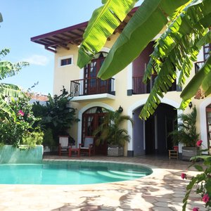 Hotel and pool.