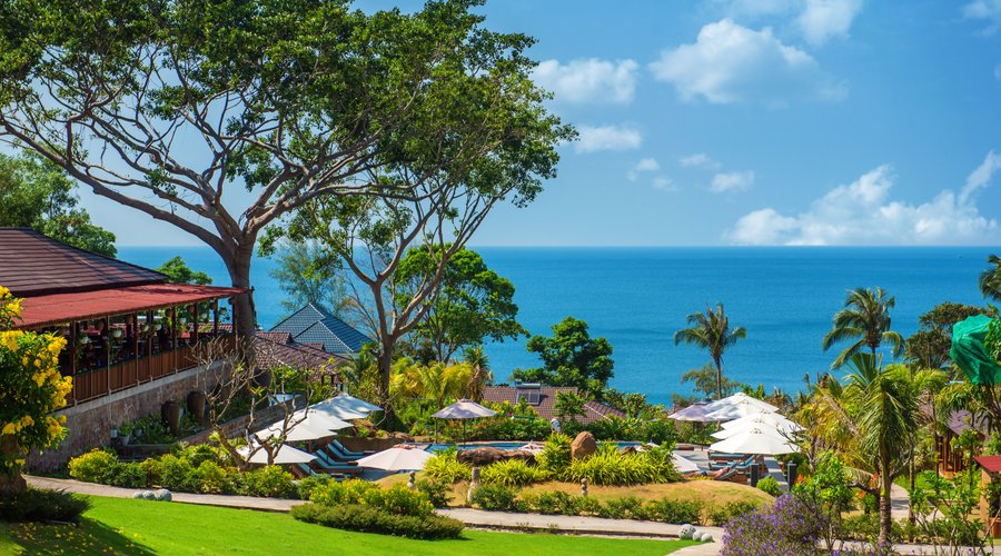 View from room and Restaurant