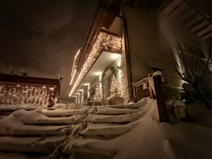 Boutique Hotel Il Riccio in Roccaraso, image may contain: Lighting, Outdoors, Nature, Winter
