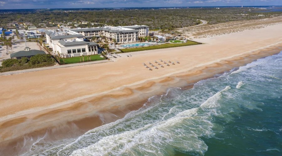 Aerial view from the beach