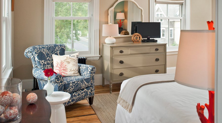 Nonamessett Room, water view with private balcony.