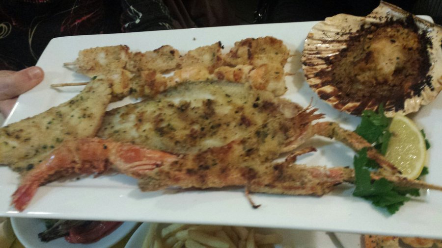 Menù di pesce e crostacei ottimo!!!