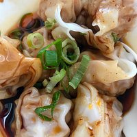 Slippery, slurpy dumplings in chilli oil
