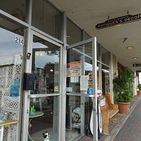 Store front on the downtown village strip