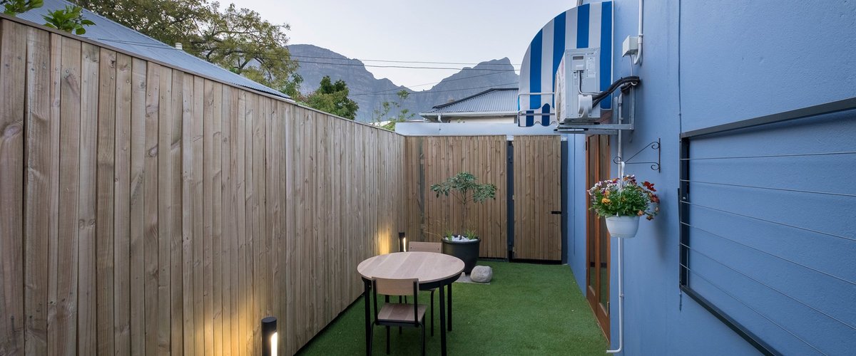 Garden with mountain view