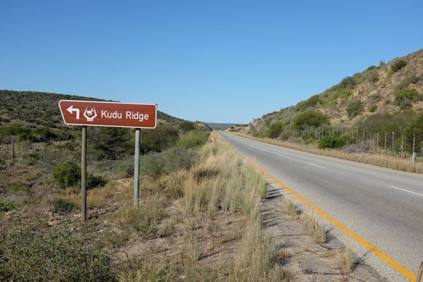 Signage to Kudu Ridge Game Lodge