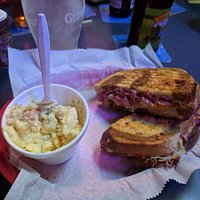 Reuben with potato salad