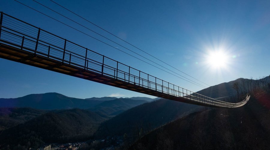 Gatlinburg SkyBridge: the longest pedestrian suspension bridge in North America.  Opening spring 2019.  