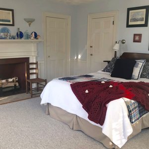 Captain's Quarter with original 18th century fireplace mantle