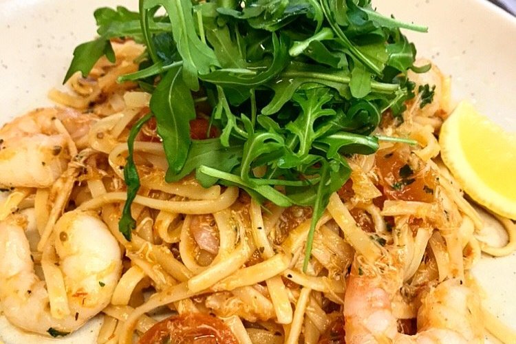 Crab and Prawn Linguine 