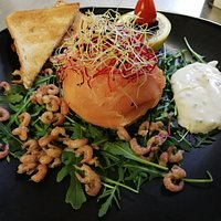 Aumônière de saumon frais et fumé crème aigrelette
