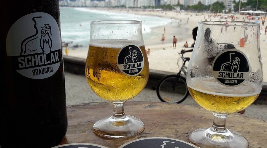 Scholar beer in Rio de Janeiro Copacabana