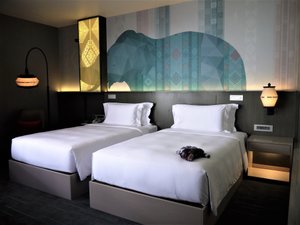 dusitD2 Yarkay Thimphu in Thimphu, image may contain: Furniture, Bed, Bedroom, Home Decor