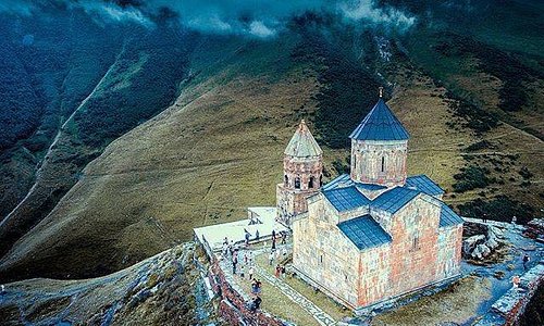 GEORGIA. Monastery  KAZBEGI