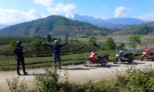 One day riding motorbike from Sapa to Tan Uyen district and visit the tea farm. We had a beautiful day driving through the tea farm and see the farmer are planting rice.
The trip itself is a combination of motorbike driving on the most amazing road in Viet Nam with sightseeing and walking. Along the ride, you will be able to enjoy magnificent views from the Heaven Gate pass, a short walk to Silver Waterfall, Love Waterfall as well as visit villages of Black H’mong, Lu and Thai and Black Dao.