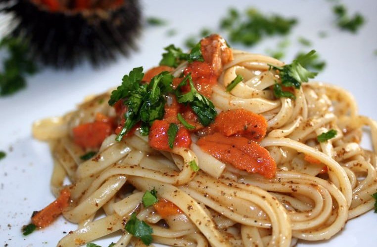 Seafood pasta prepared by Fulvio in Palermo