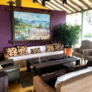 Living room open to outdoors