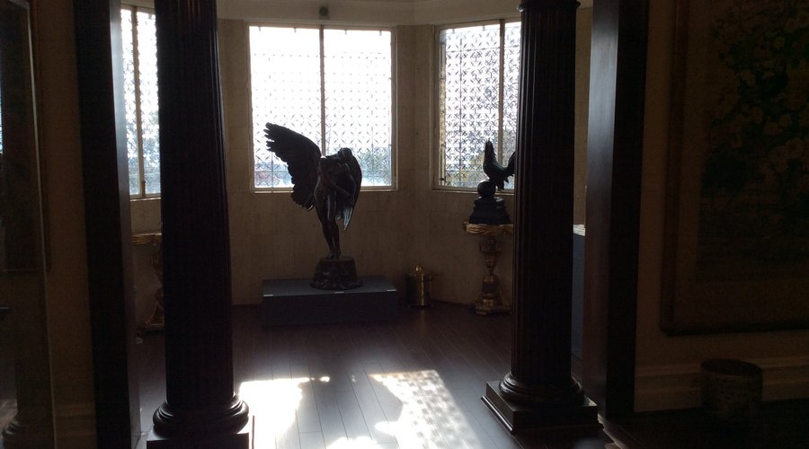 Upstairs is a gabled room with statuary, and a great view overlooking Cherry Valley and beyond in a southerly direction.  Reminds me of a smaller version of the Cloisters Museum in NYC.