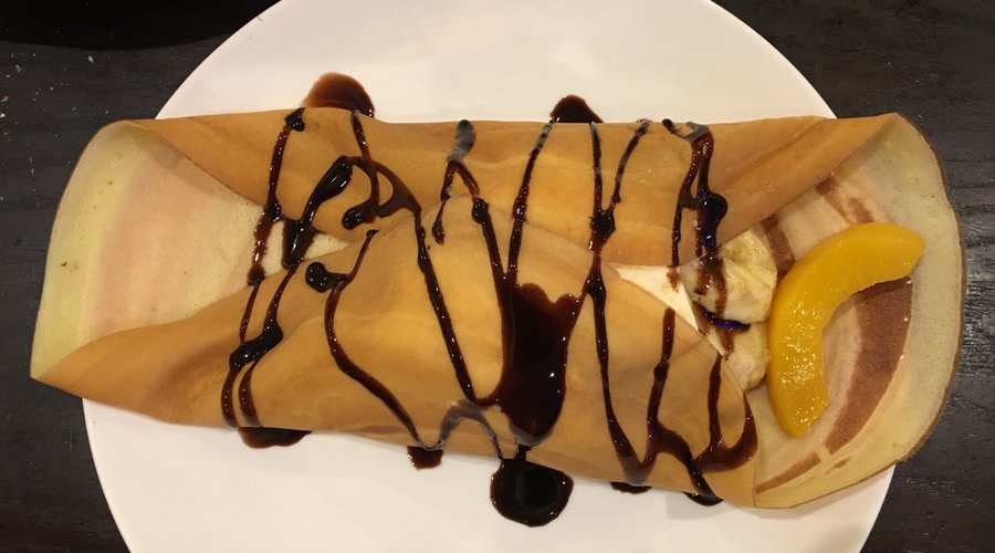 Made to order crepe - ask her to add your favorite ice cream and fruits