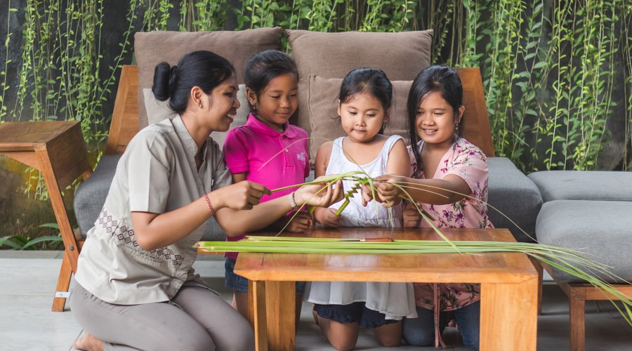 Coconut Leaf Weaving Activity