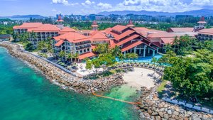 The Magellan Sutera Resort in Kota Kinabalu, image may contain: Hotel, Resort, Waterfront, Sea