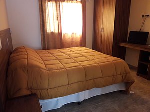 Tierra Virgen Cabanas in San Rafael, image may contain: Furniture, Bed, Bedroom, Monitor
