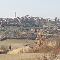 The final stretch of the loop, here climbing again towards Peccioli