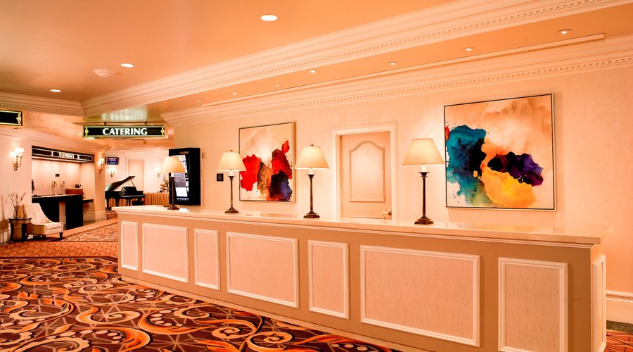 Treasure Island convention floor reception desk at TI Las Vegas
