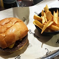spicy burger & fries