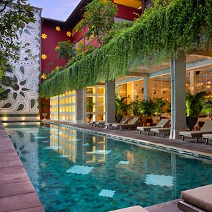 Amnaya Resort Kuta in Kuta, image may contain: Villa, Backyard, Resort, Hotel