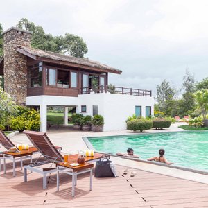 By the pool