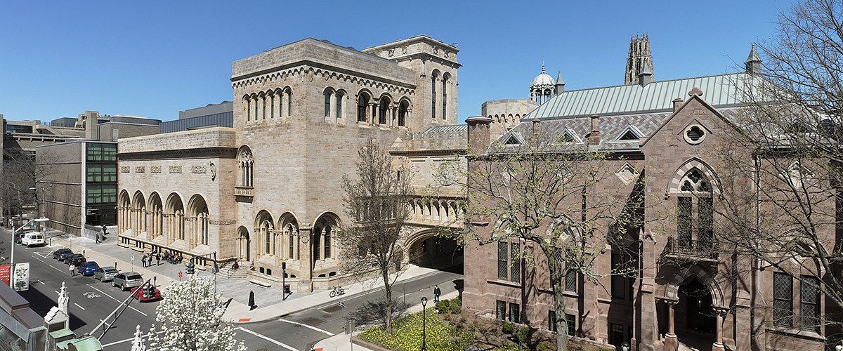 Yale University Art Gallery, with view of (left to right) the Louis Kahn building, Old Yale Art Gallery building, and Street Hall. Photo: Christopher Gardner