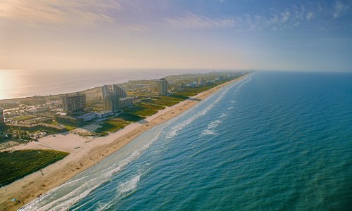 South Padre Island, the world's longest barrier island, is part of Texas' 600 miles of coastline.