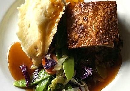 Slow cooked beef pie, the pastry was so light and crisp- genius! Buttery smooth mash, rich jus and a perfect medley of vegetables. so moreish!