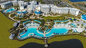 Margaritaville Resort Orlando in Kissimmee, image may contain: Resort, Hotel, Building, Pool