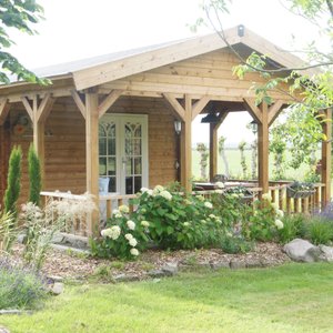 Logeren in een chalet tussen het groen met voldoende privé en vrijheid.