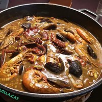 Arroz meloso con pulpo de roca