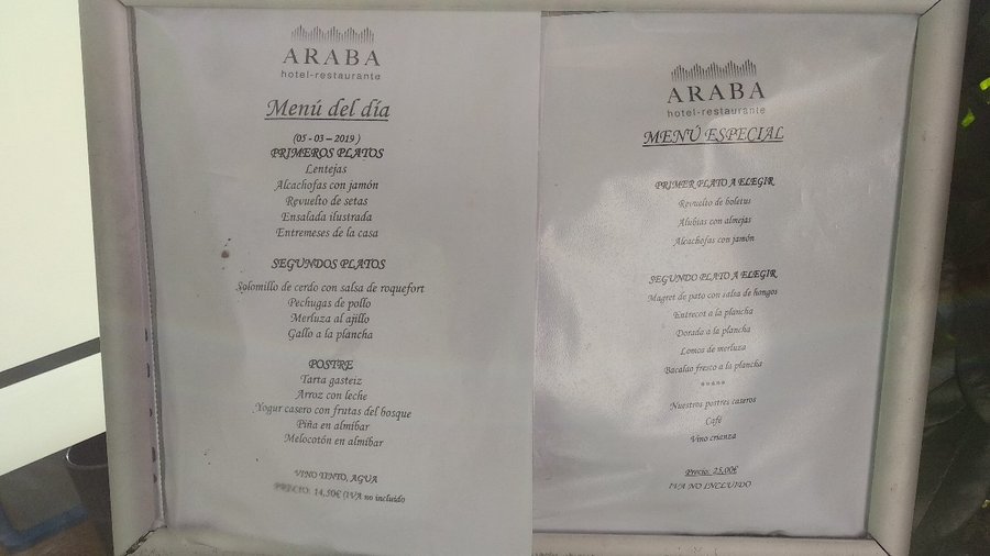 Menú Araba